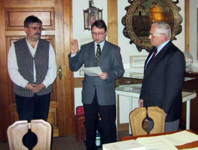 Roland Blaufelder, Dr. Martin Seibold und Werner Friedrich